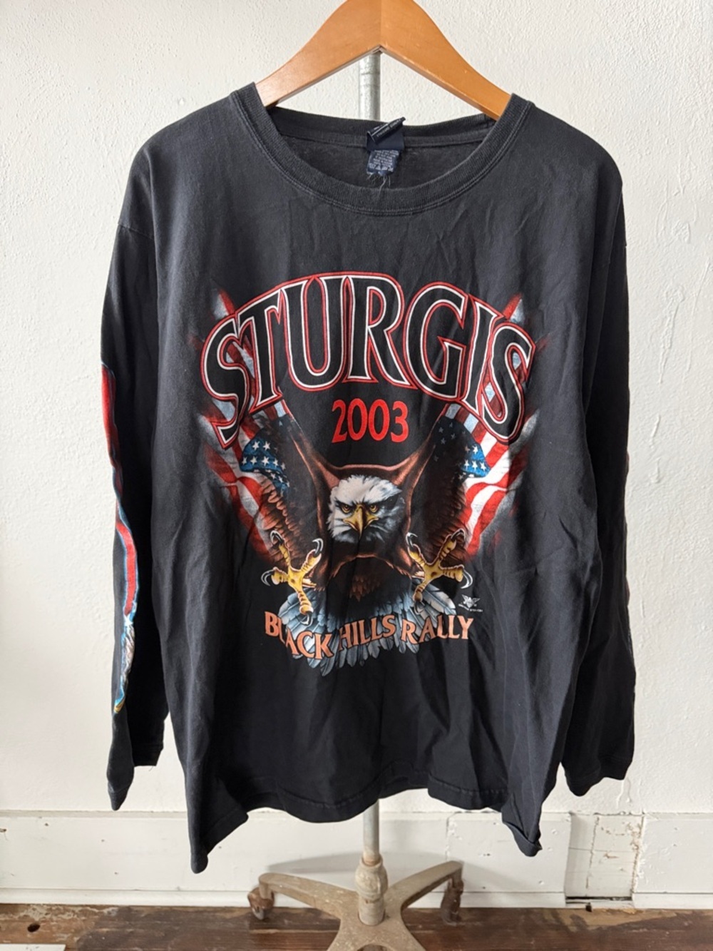 Vintage Sturgis 2003 Motorcycle Long Sleeve Shirt Size L